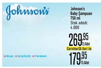Johnson'S Baby Şampuan 750 Ml