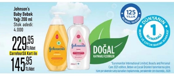Johnson'S Baby Bebek Yağı 200 Ml