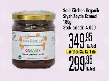 Soul Kitchen Organik Siyah Zeytin Ezmesi 180G
