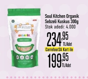 Soul Kitchen Organik Sebzeli Kuskus 300G