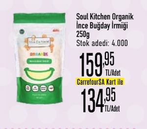 Soul Kitchen Organik İnce Buğday İrmiği 250G