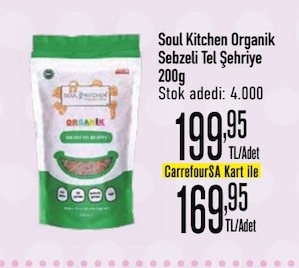 Soul Kitchen Organik Sebzeli Tel Şehriye 200G