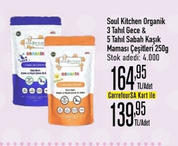 Soul Kitchen Organik 3 Tahıl Gece & 5 Tahıl Sabah Kaşık Maması Çeşitleri 250G