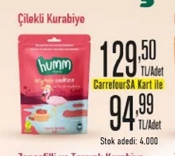 Humm Organik Kurabiye Çilekli 100G