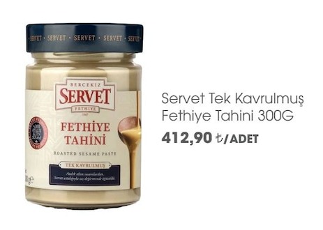 Servet Tek Kavrulmuş Fethiye Tahini 300G