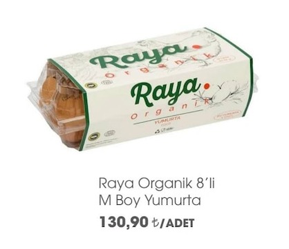 Raya Organik 8'Li M Boy Yumurta