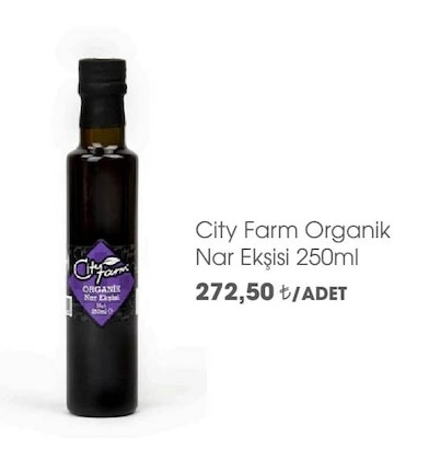 City Farm Organik Nar Ekşisi 250Ml