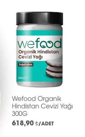 Wefood Organik Hindistan Cevizi Yağı 300G