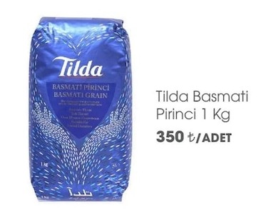 Tilda Basmati Pirinci 1 Kg