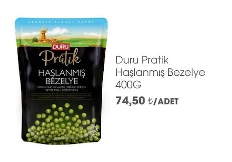 Duru Pratik Haşlanmış Bezelye 400G