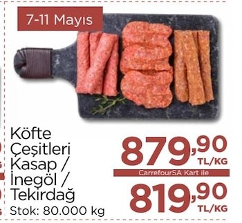 Köfte Çeşitleri Kasap/ Inegöl/ Tekirdag 1 Kg