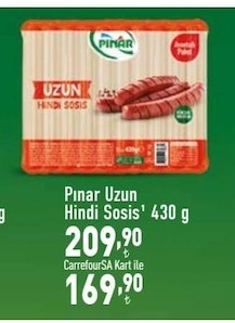 Pınar Uzun Hindi Sosis 430 G