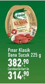 Pınar Klasik Dana Sucuk 225 G