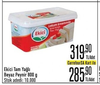 Ekici Tam Yağlı Beyaz Peynir 800 G