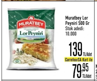 Muratbey Lor Peyniri 500 Gr