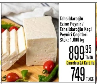 Tahsildaroğlu Ezine Peynir / Tahsildaroğlu Keçi Peyniri Çeşitleri 1 Kg