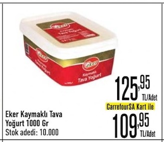 Eker Kaymaklı Tava Yoğurt 1000 Gr