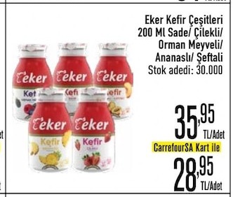 Eker Kefir Çeşitleri 200 Ml