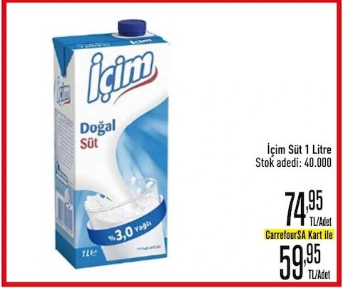 İçim Süt 1 Litre
