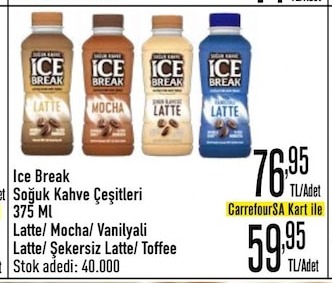Ice Break Soğuk Kahve Çeşitleri 375 Ml