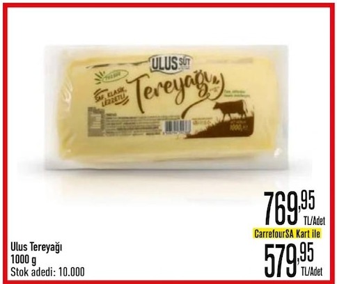 Ulus Tereyağı 1000 G