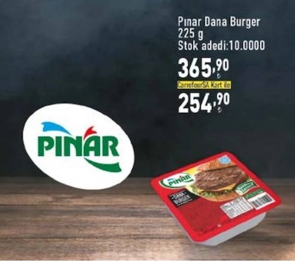 Pinar Dana Burger 225G