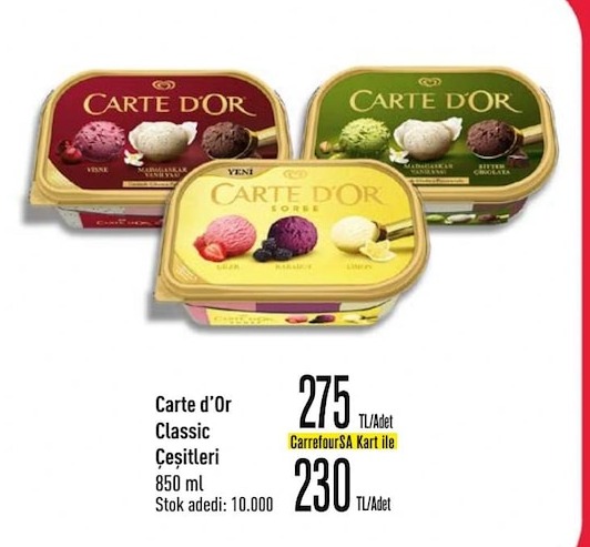 Carte D'Or Classic Çeşitleri 850 Ml