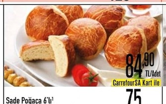 Sade Poğaça 6'Lı
