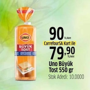 Uno Büyük Tost 550 Gr