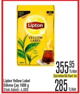 Lipton Yellow Label Dökme Çay 1000 G
