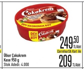 Ülker Çokokrem Dev Ekonomik Boy Kase 950 G