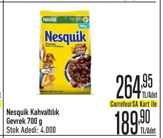 Nesquik Kahvaltılık Gevrek 700G