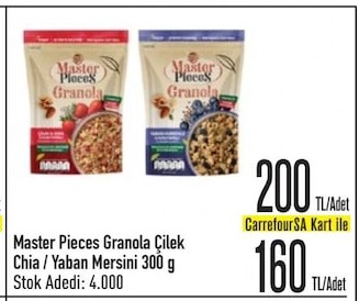 Master Pieces Granola Çilek Chia / Yaban Mersini 300 G