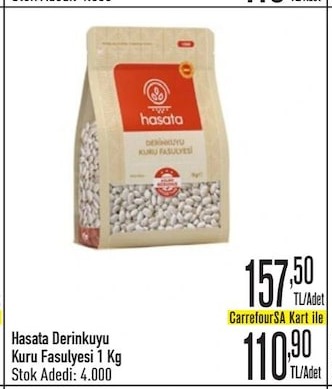 Hasata Derinkuyu Kuru Fasulyesi 1 Kg