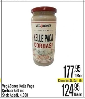 Veg&Bones Kelle Paça Çorbasi 480 Ml