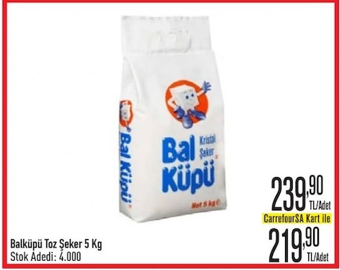 Balküpü Toz Şeker 5 Kg