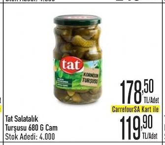 Tat Salatalık Turşusu 680G Cam