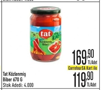 Tat Közlenmiş Biber 670G