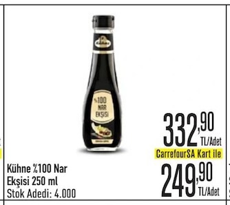 Kühne %100 Nar Ekşisi 250Ml