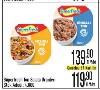 Süperfresh Ton Salata Ürünleri