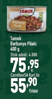 Tamek'	Barbunya Pilaki 400 G