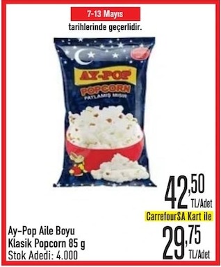 Ay-Pop Aile Boyu Klasik Popcorn 85G