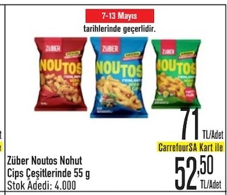 Züber Noutos Nohut Cips Çeşitlerinde 55 G