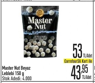 Master Nut Beyaz Leblebi 150 G