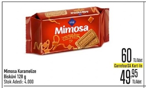 Mimosa Karamelize Bisküvi 128G