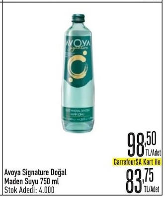 Avoya Signature Doğal Maden Suyu 750 Ml