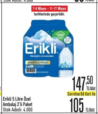 Erikli 5 Litre Özel Ambalaj 2'Li Paket