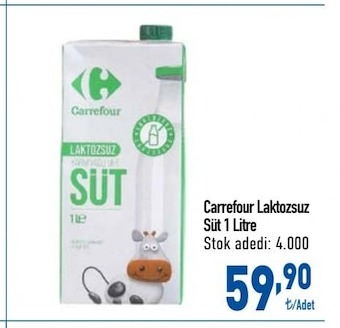 Carrefour Laktozsuz Süt 1 Litre
