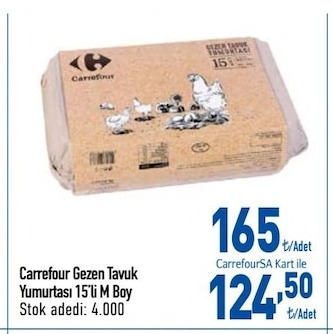 Carrefour Gezen Tavuk Yumurtası 15'Li M Boy