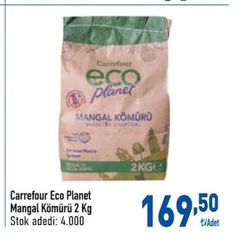 Carrefour Eco Planet Mangal Kömürü 2 Kg